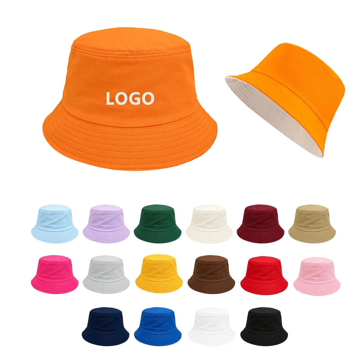 MOQ 10 Personalized Multicolor Cotton Bucket Hat 1