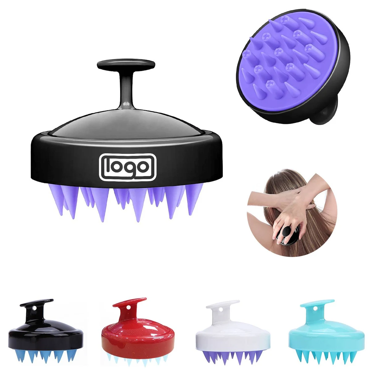 Soft Silicone Hair Shampoo Brush 1