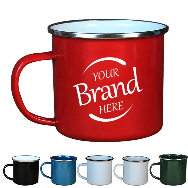 Silver Rim Enamel Mug 1