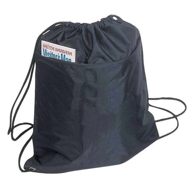 Drawstring Tote Bags - Black 1