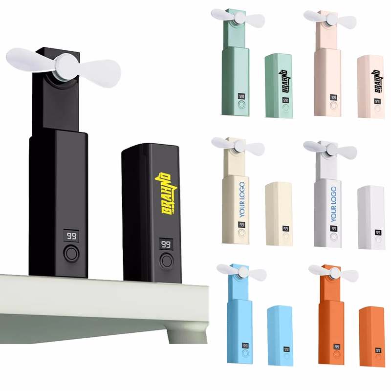 2000mA Portable Rechargeable Electric Fan With Power Bank