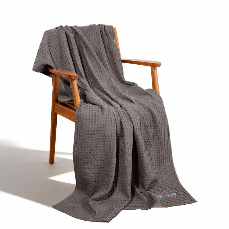 Pure Cotton Waffle Weave Blanket