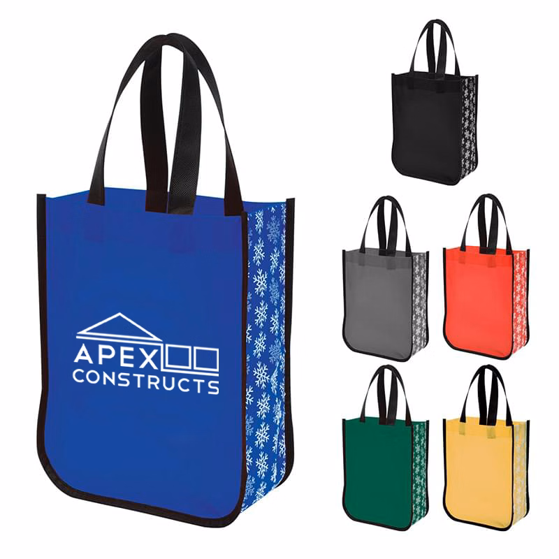 Snow Flurry Laminated Non-Woven Tote Bag