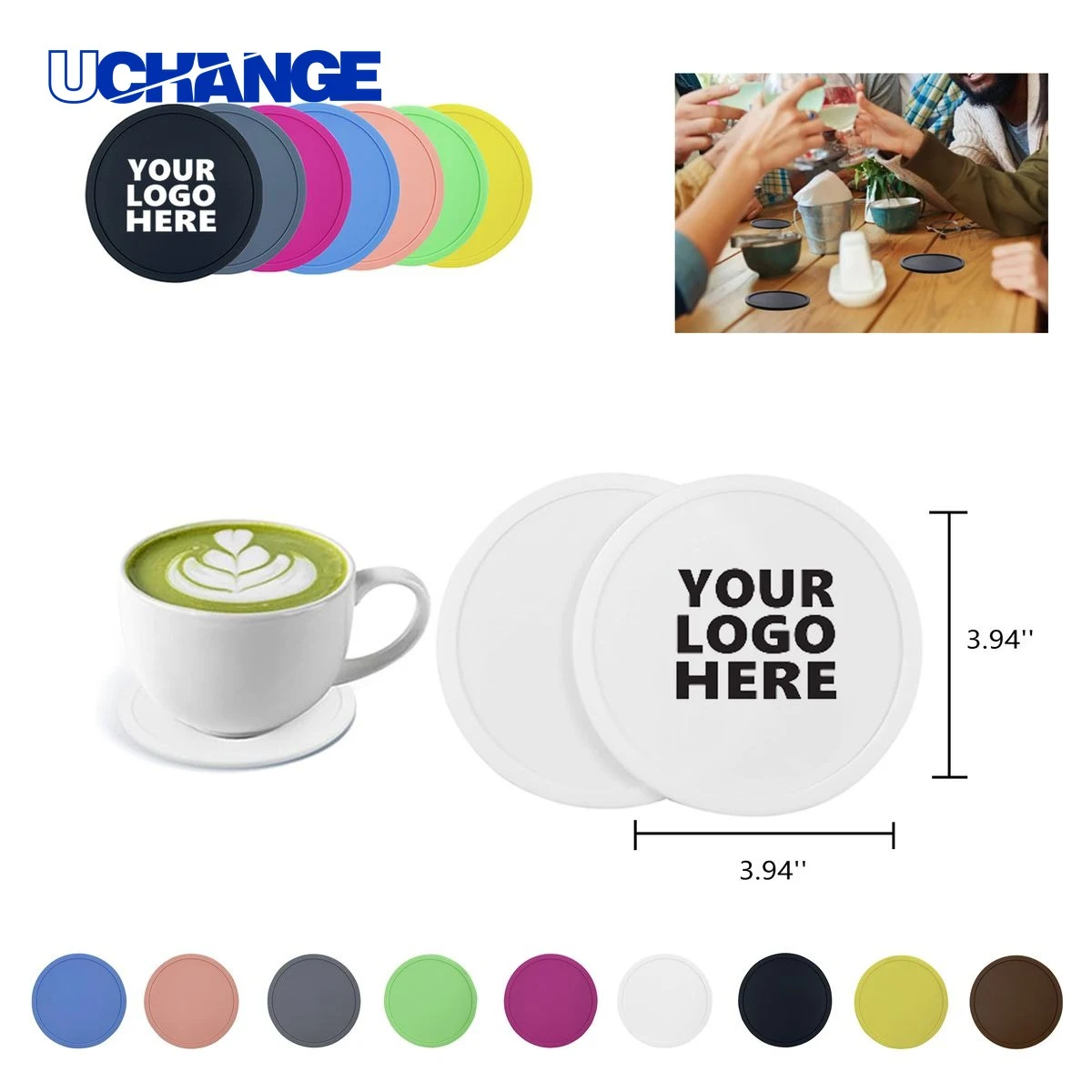 Heat Resistant Round Silicone Drink Coaster 1