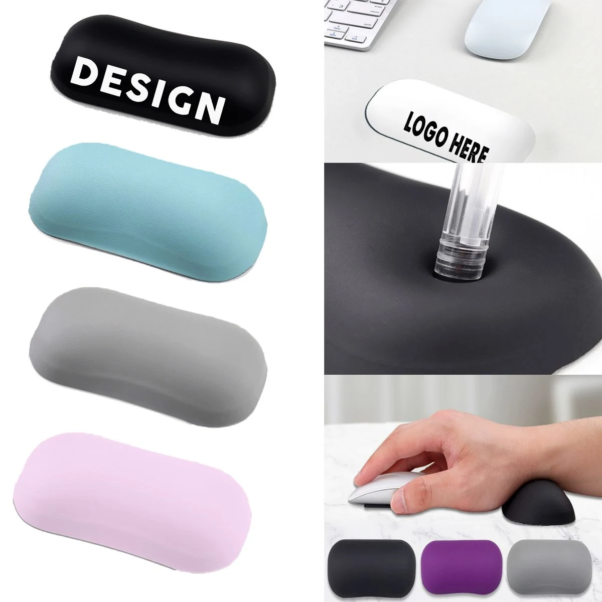 Ergonomic Leather & Silicone Wrist Support Pad 1