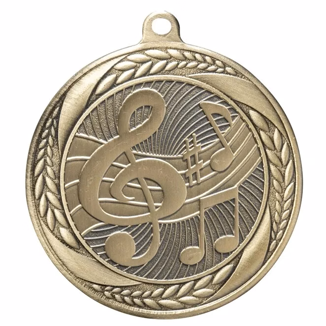 Laurel Wreath Music Note Medal
