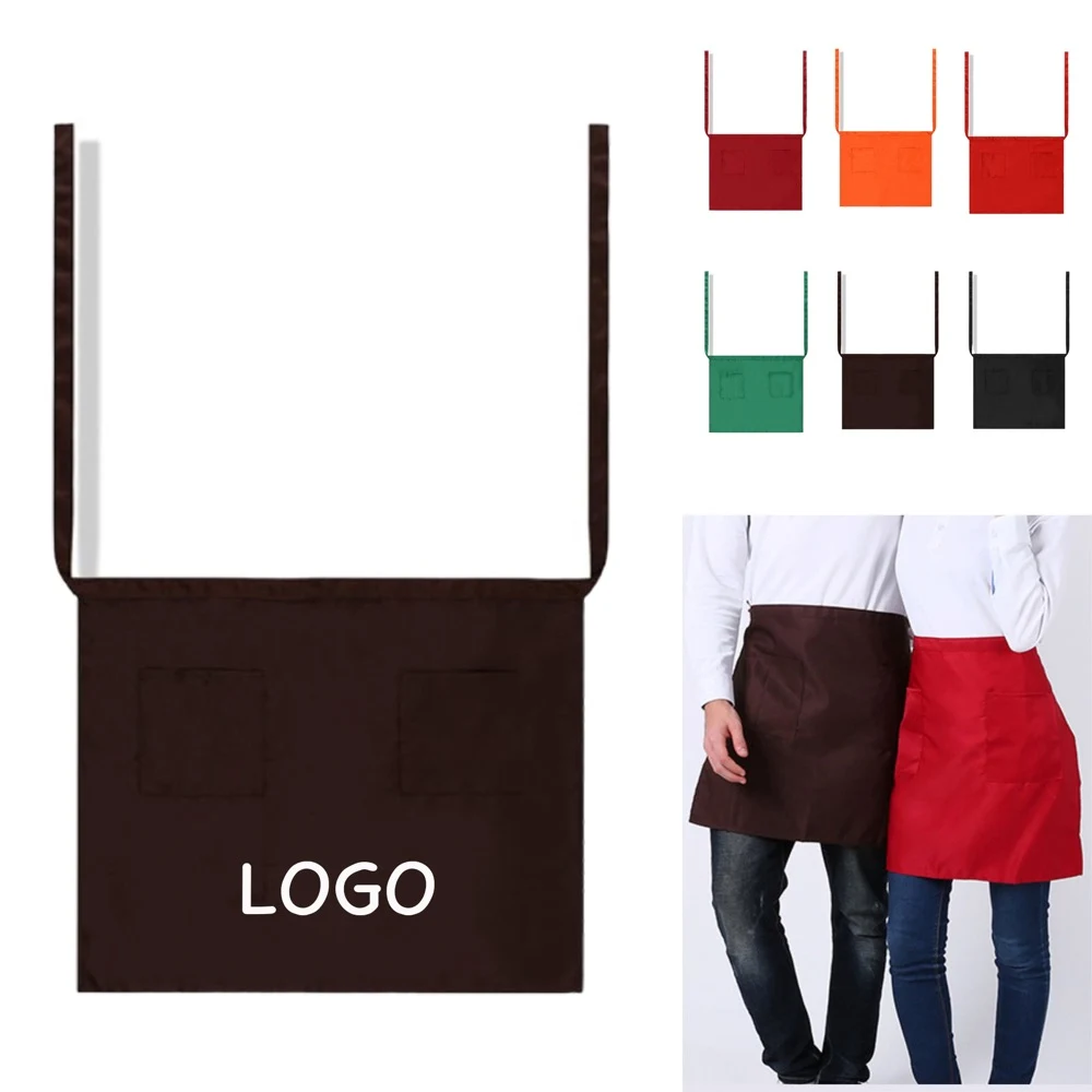 Solid Color Short Bib Apron 1