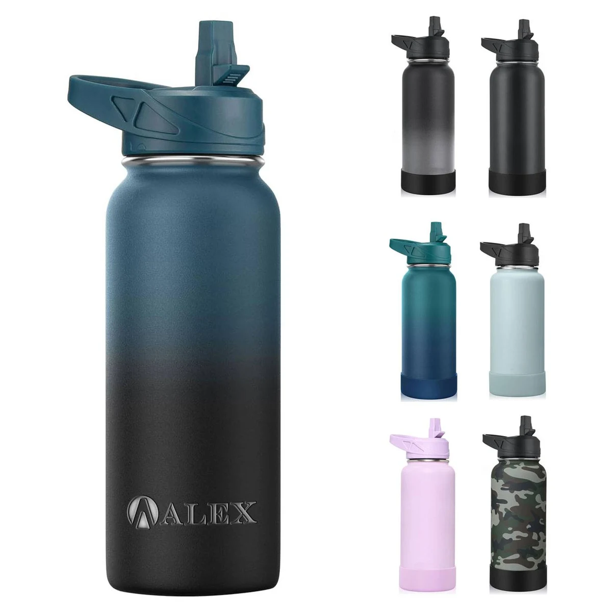 32oz Portable Gym Stainless Steel Insulated Water Bottle, custom water bottle with logo imprint 1