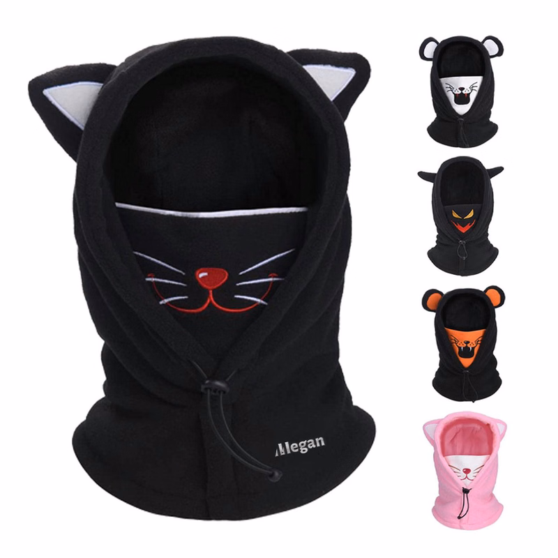 Children's Warm Fleece Anti Cold Head Cover And Mask