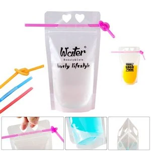 350ml Portable Drinking Pouch With Straw 1