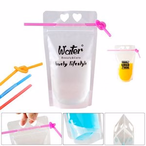 350ml Portable Drinking Pouch With Straw
