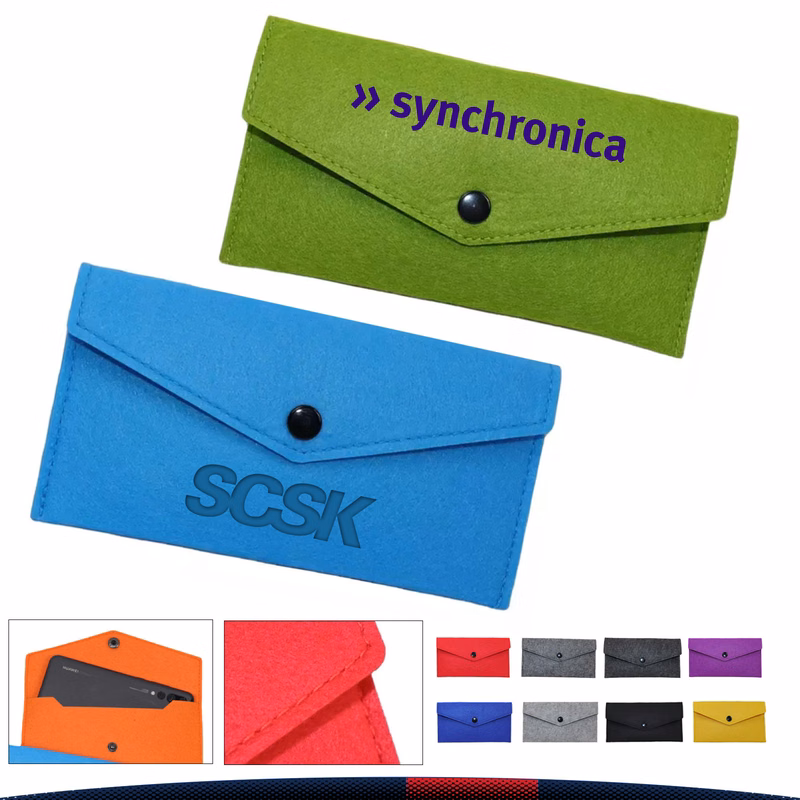 Felyra Snap-Closure Felt Glasses Pouch