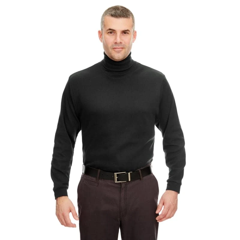UltraClub Adult Egyptian Interlock Long-Sleeve Turtleneck 1