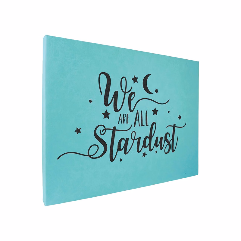 16" x 20" Teal Leatherette Wall Decor