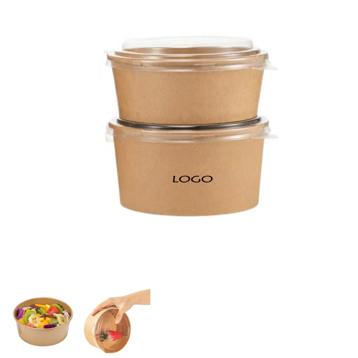 Disposable Kraft Paper Food Container 1