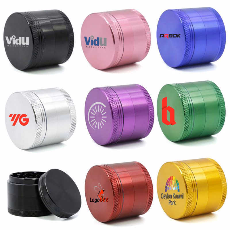 Premium Aluminum Alloy Herb Grinder 2.45" 4 Piece Metal Grinder with Pollen Catcher
