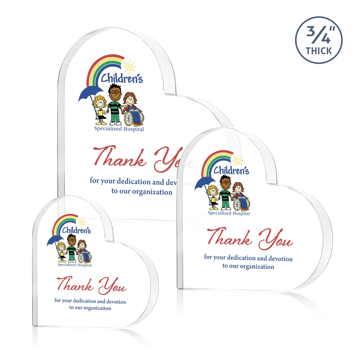 Davina Heart VividPrint™ Award - Clear 1