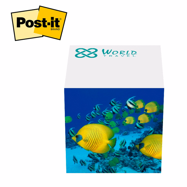 Post-it® Custom Printed Notes Cube - 3-3/8" x 3-3/8" x 3-3/8"