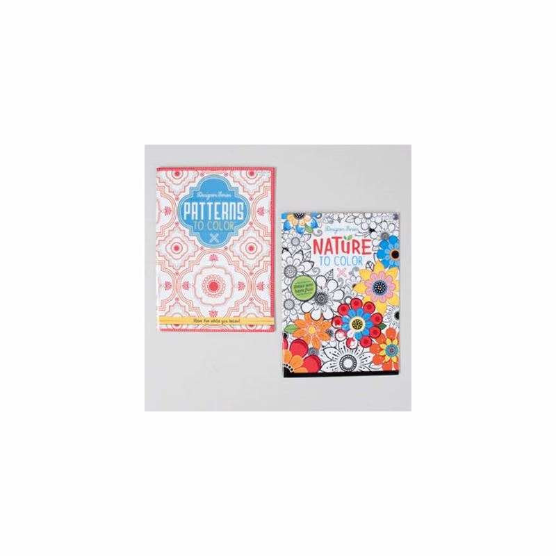 Adult Coloring Books - Flowers and Animals