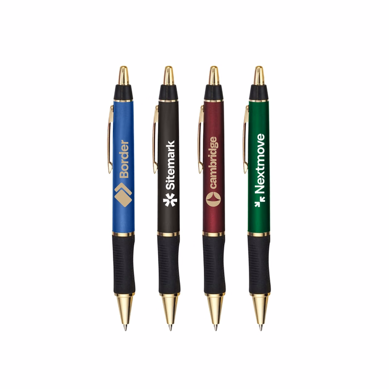 Barton Click Pen - Gold Accents