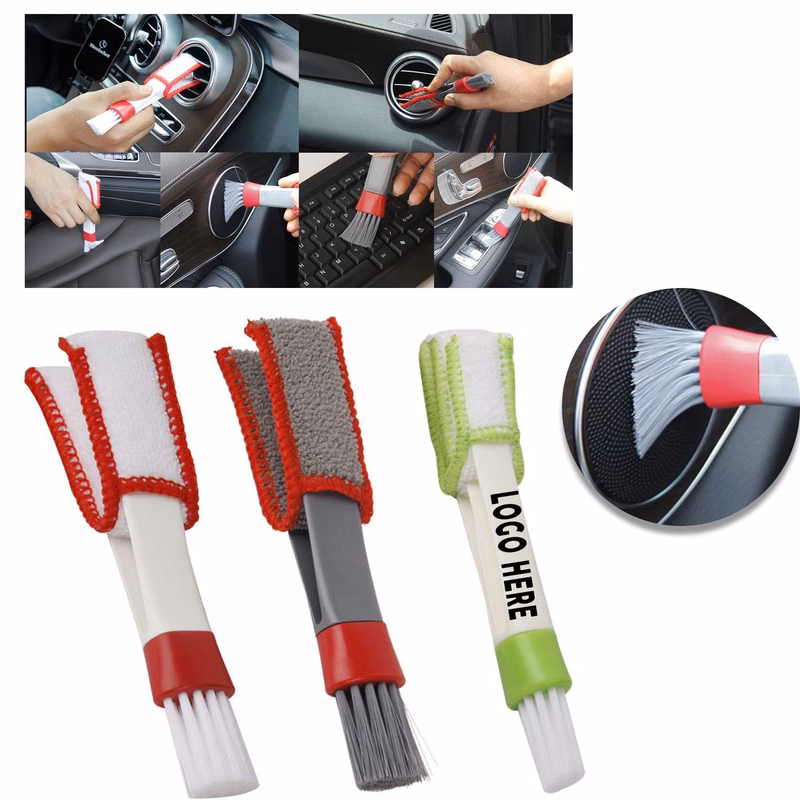 Eco-Friendly PP & Microfiber Dual Head Car Detail Brush
