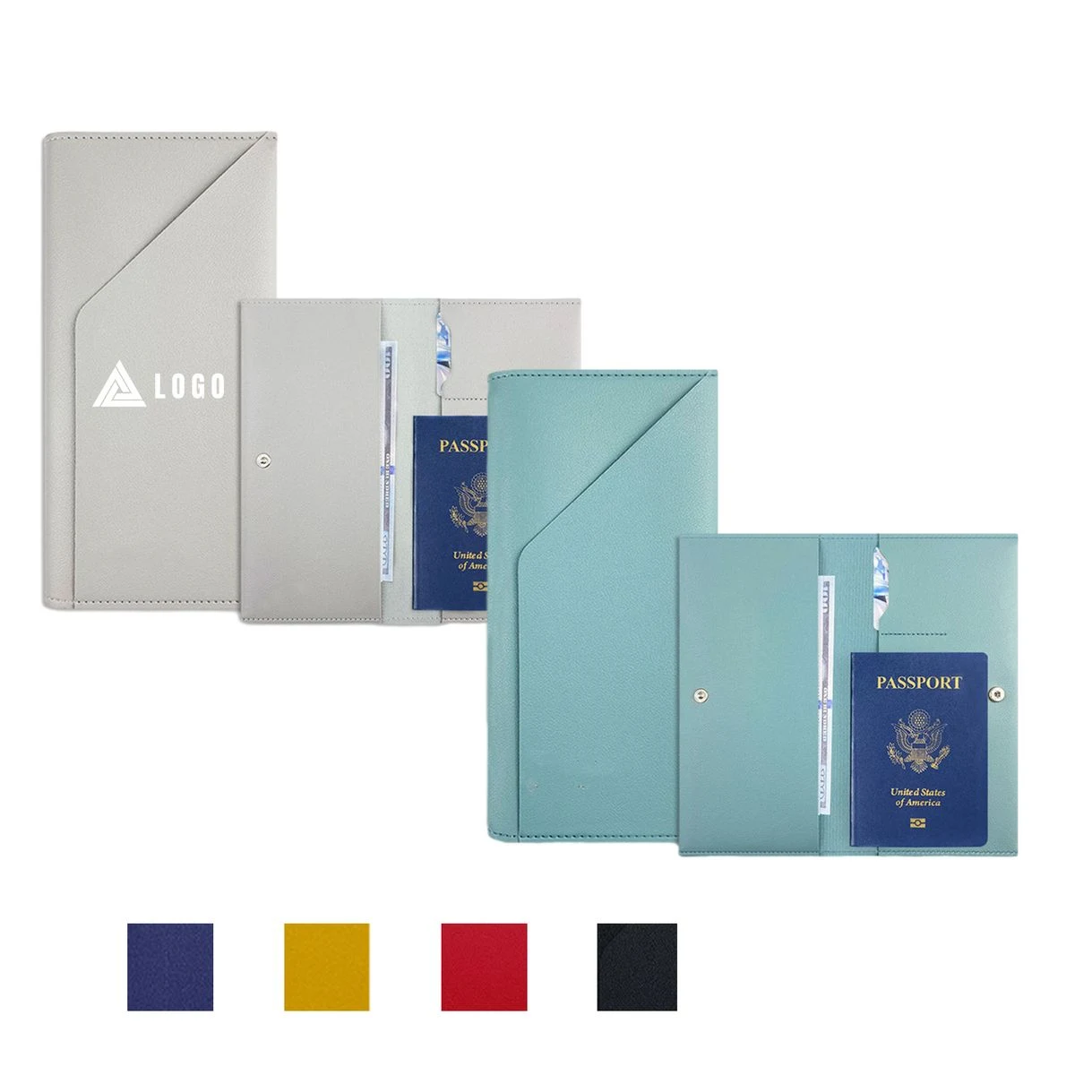 Leather Travel Wallet with Card Organizer 1