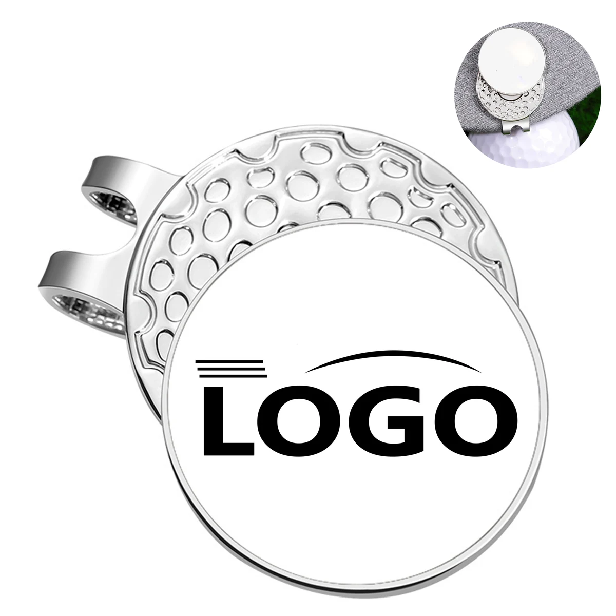 Magnetic Golf Ball Marker with Hat Clip ?C Steel 1