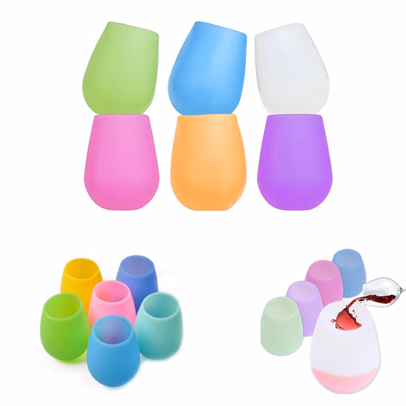 12oz Unbreakable Silicone Wine Glasses