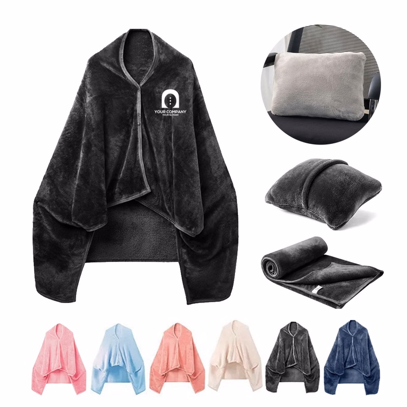 2-in-1 Pillow Shawl Wearable Blanket