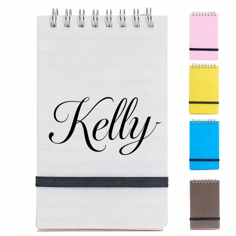 A7 PP Waterproof Cover Spiral Notebook w/ Elastic Band