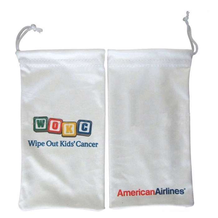 Microfiber Drawstring Glasses Pouch - Full Color