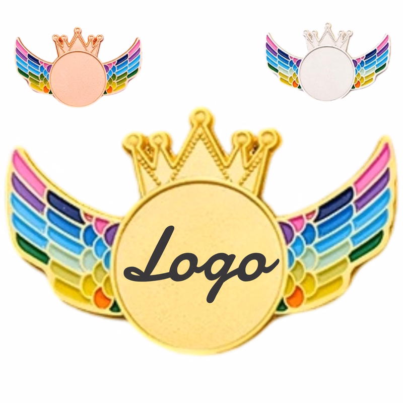 Crown - Winged Badge for Premium Brand Promotion
