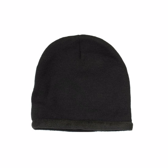 Roll Down Acrylic & Polar Fleece Beanie - Toque