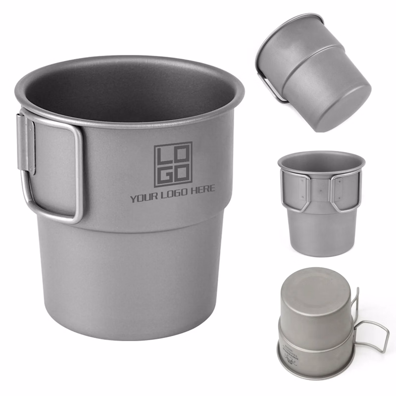 10oz Pure Titanium Mugs For Camping Coffee Cups