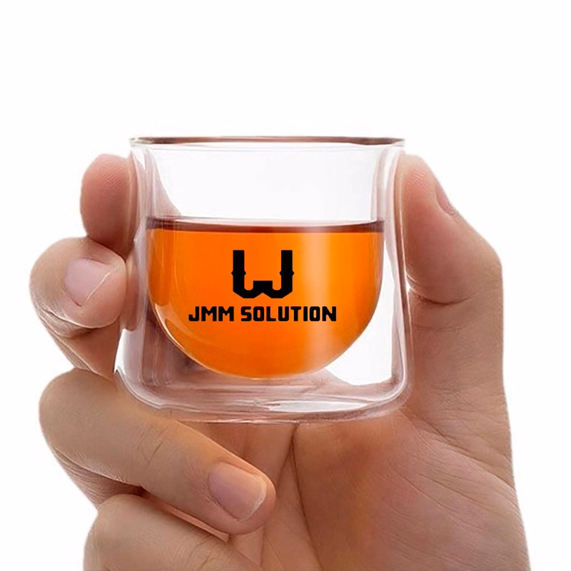 2 oz Double-Wall Insulated Glass Tea Cup