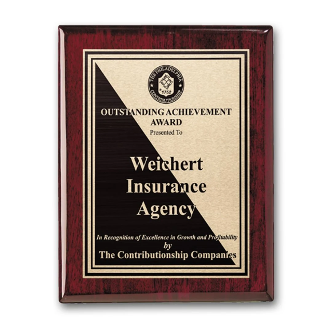 Etch/Antiqued Plaq - Rosewood 1