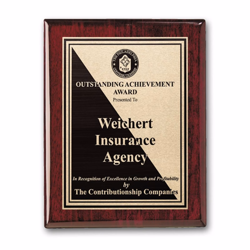 Etch/Antiqued Plaq - Rosewood