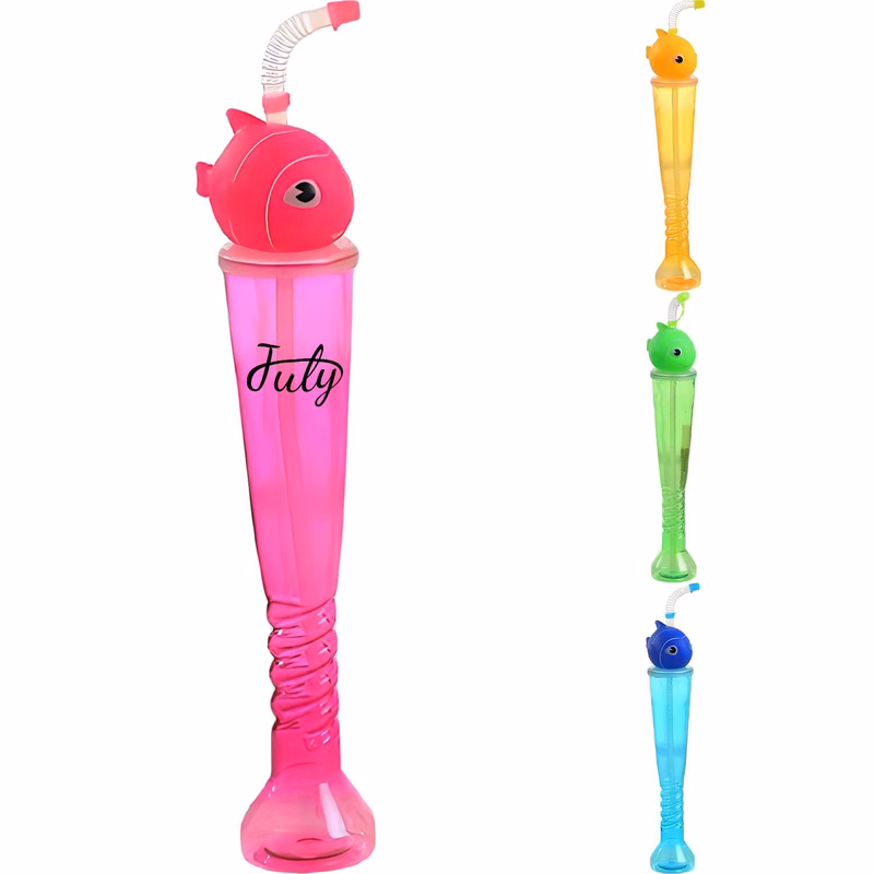 17oz Cartoon Creative Plastic Cup w/ Straw
