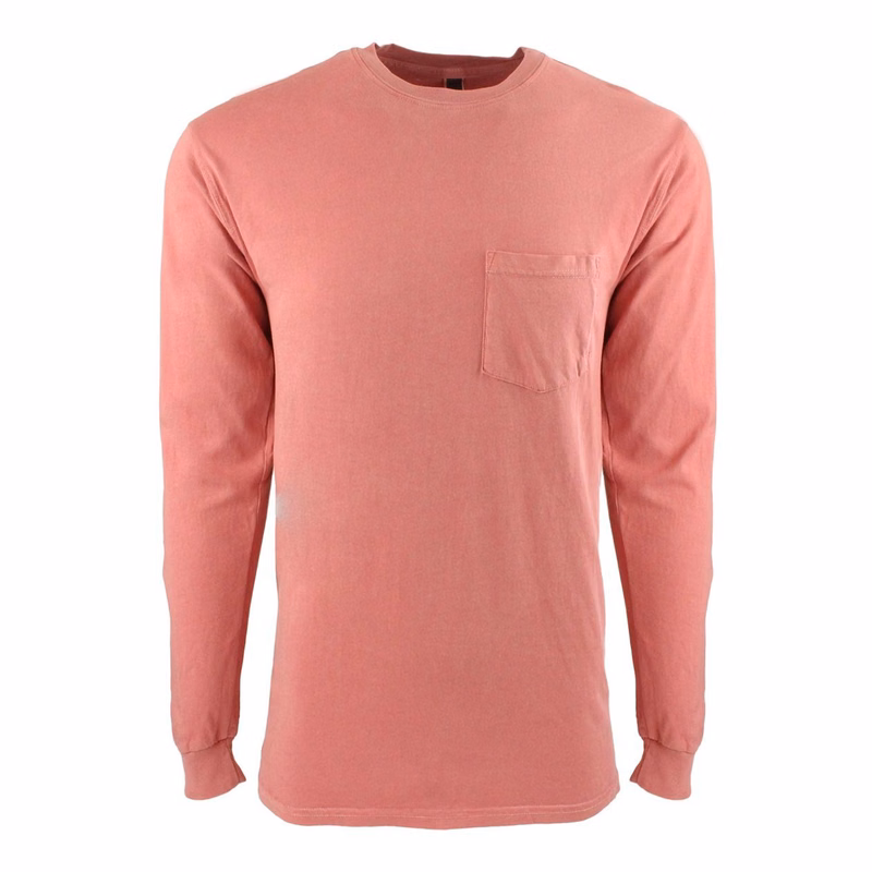 Unisex Inspired Dye Long Sleeve Pocket T-Shirt - 7451