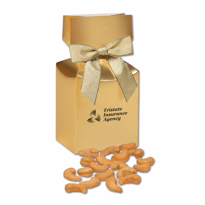 Extra Fancy Cashews in Gold Premium Delights Gift Box