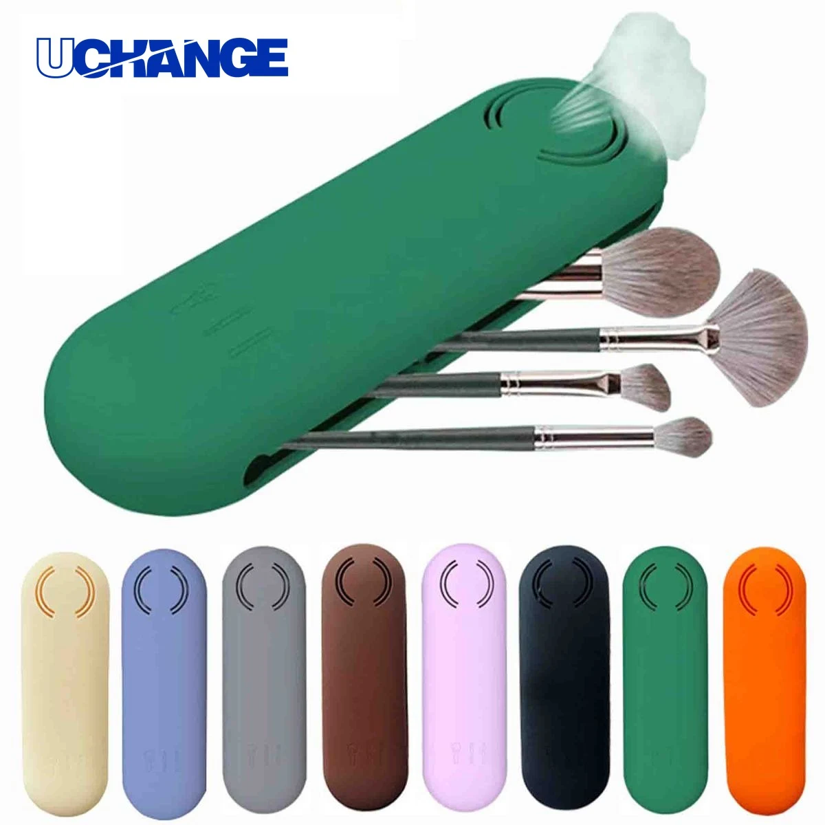 Travel Soft Silicone Cosmetic Brush Box Organizer 1