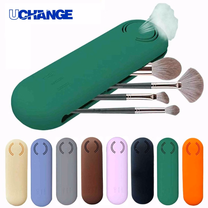 Travel Soft Silicone Cosmetic Brush Box Organizer