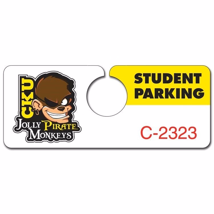 5" x 2" Hang Tag/ Parking Permit - UV Inhibiting Laminate - 13 pt.