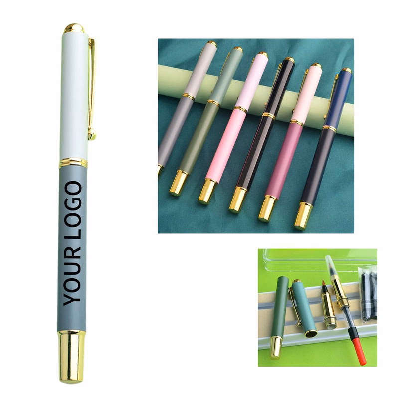 Elegant Stainless Fountain Pen with Polished Finish