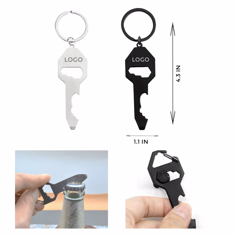 MOQ 10 PCS Convenient Stainless Steel Bottle Opener Keychain