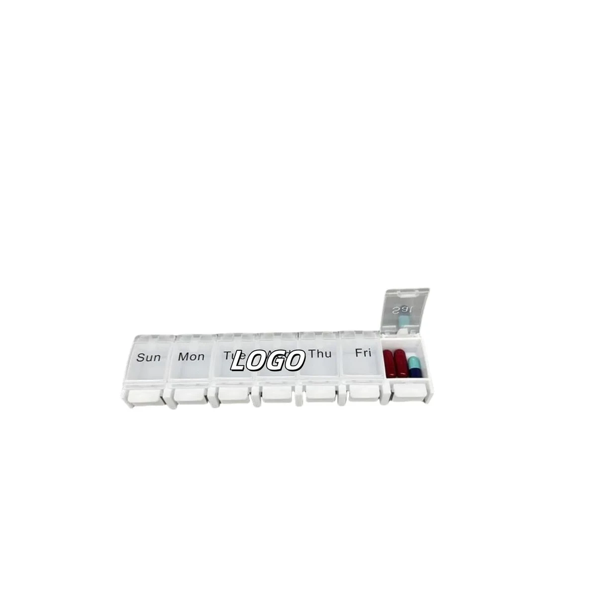 Small Sized Single Row Button Medicine Box 1