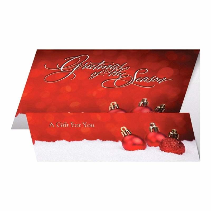 Elegant Ornaments Holiday Coupon Cards