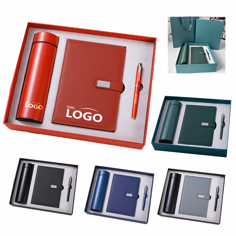 Business Gift Box Set with Insulated Cup, Signing Pen and Notebook