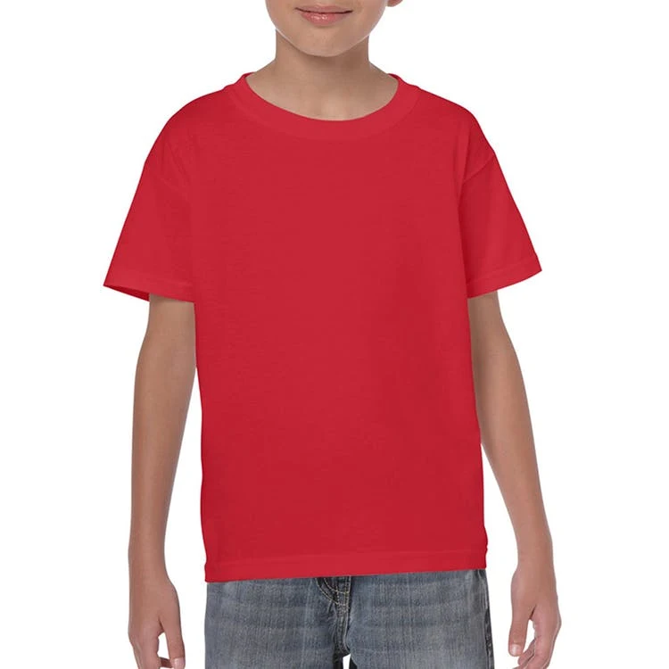 Heavy Cotton Youth T-shirt Red Large 1