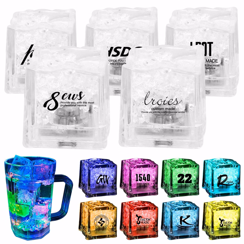 Liht-Up LED Ice Cubes with Liquid Drink Sensor